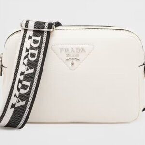 Prada white leather medium bag